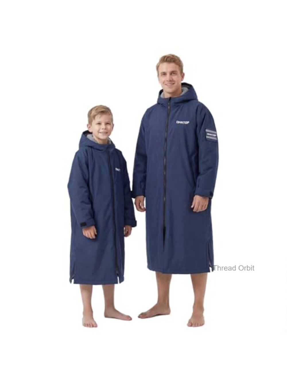 Waterproof Swim Parka Sherpa Lined Hooded Surf Poncho Changing Robe